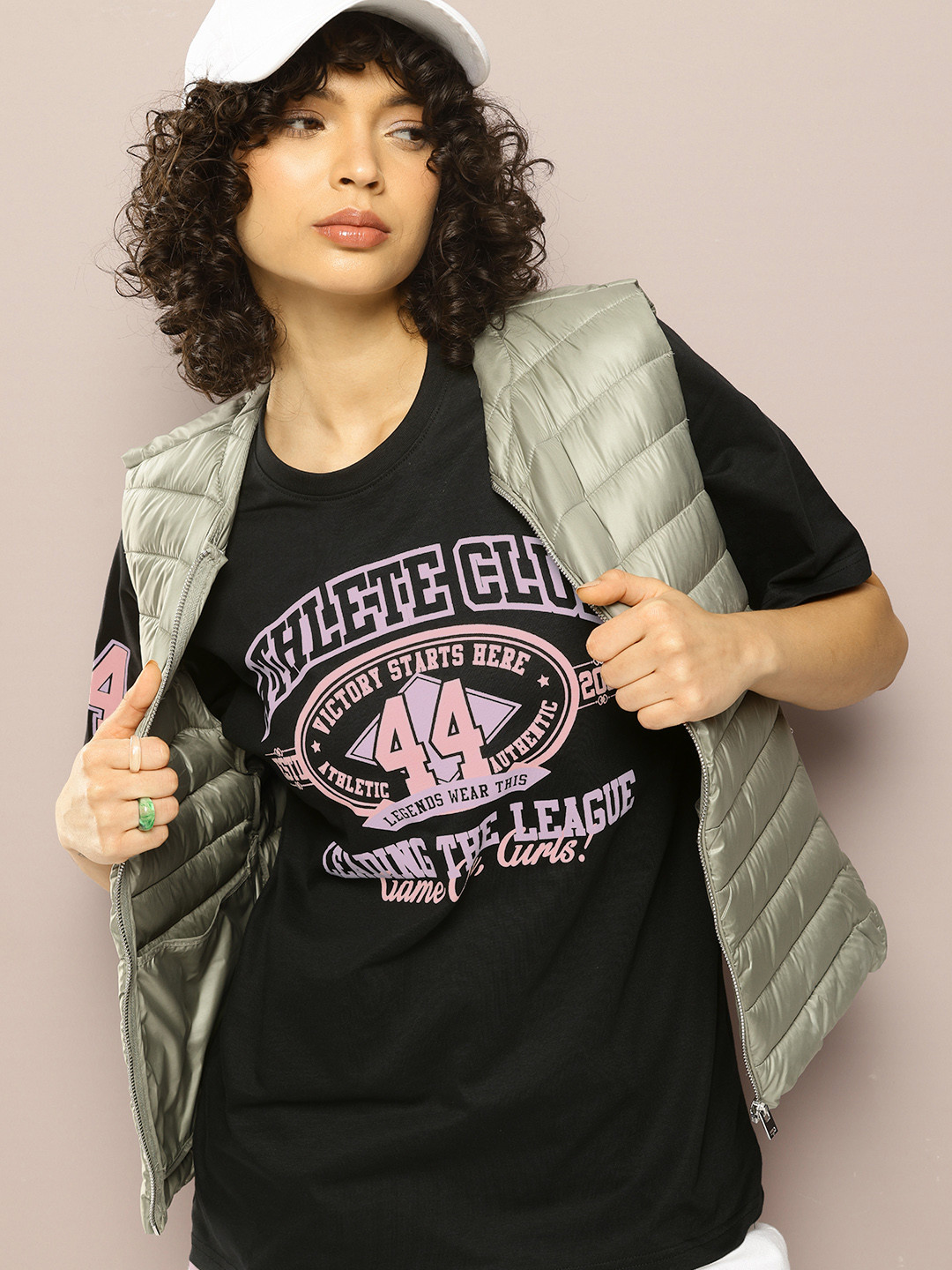 DILLINGER Women Oversized Short Sleeve Printed Tshirt