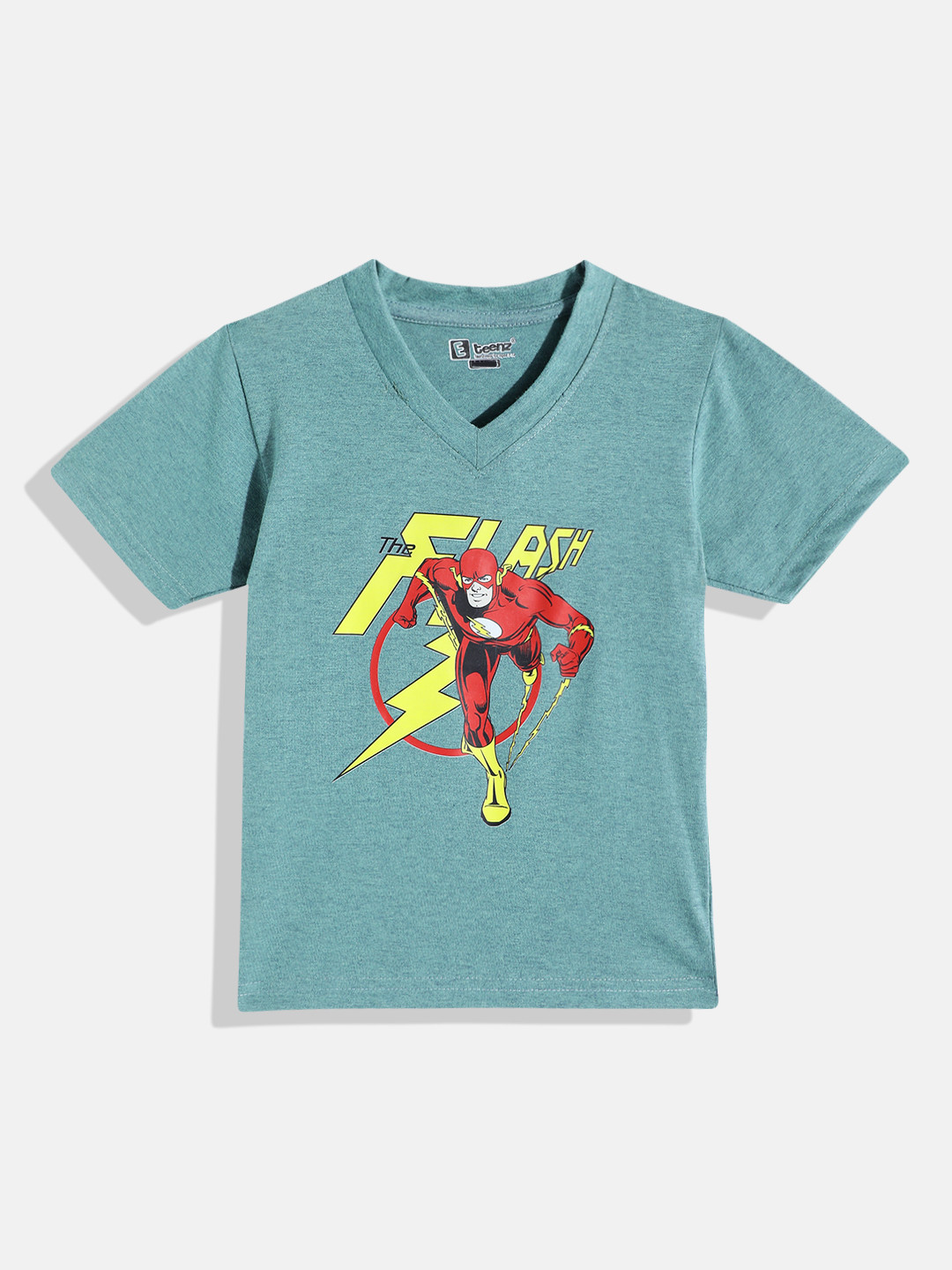 Eteenz Kids Boys Flash Printed V-Neck T-Shirt
