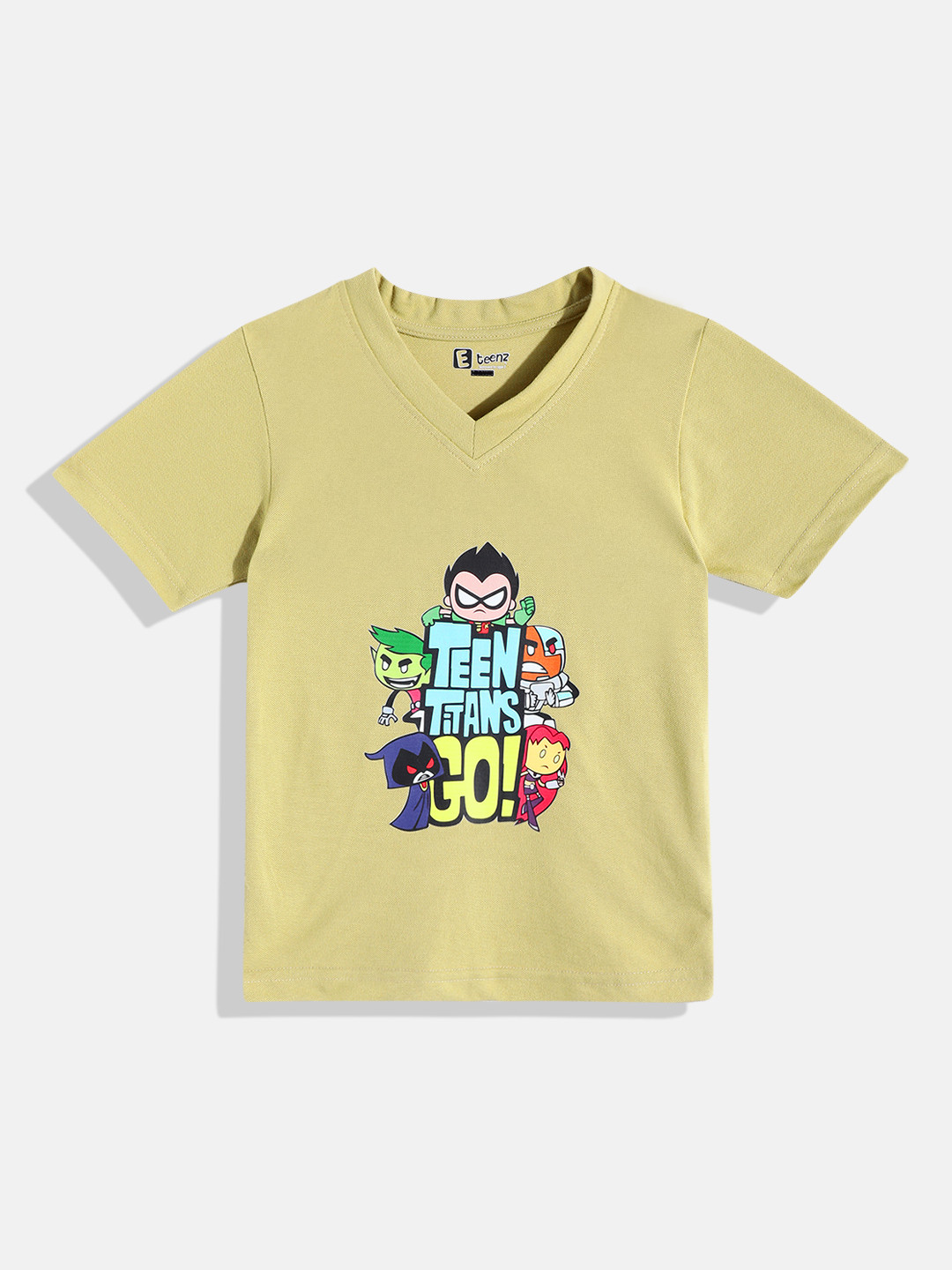 Eteenz Boys Teen Titans Go Printed V-Neck T-shirt