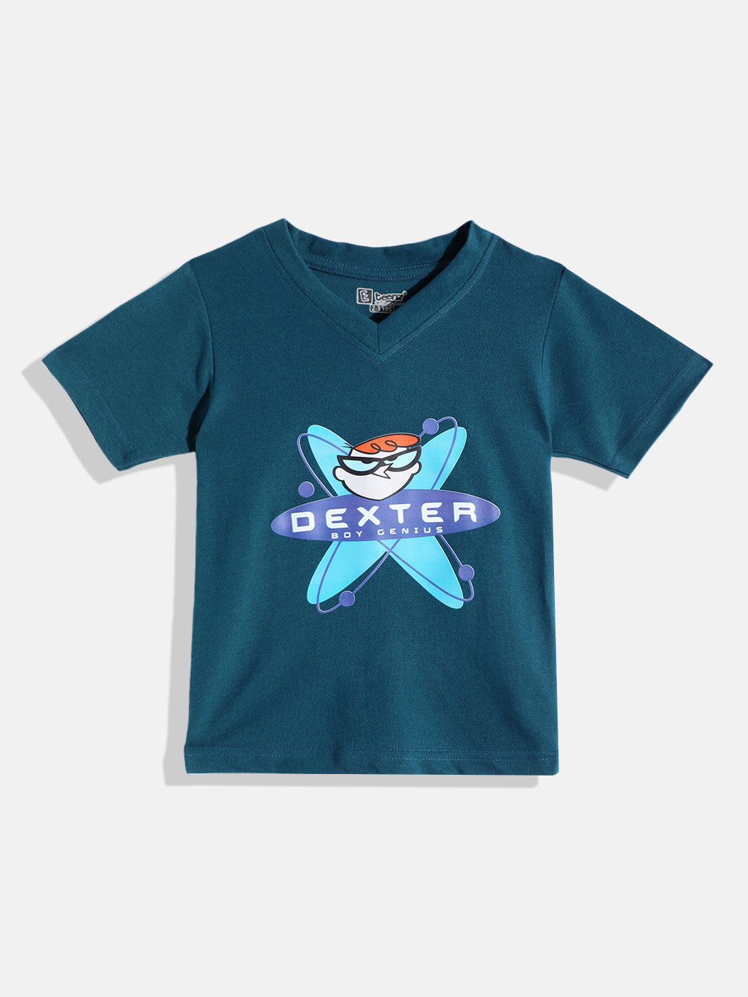 Eteenz Kids Boys Dexter Printed V-Neck T-Shirt