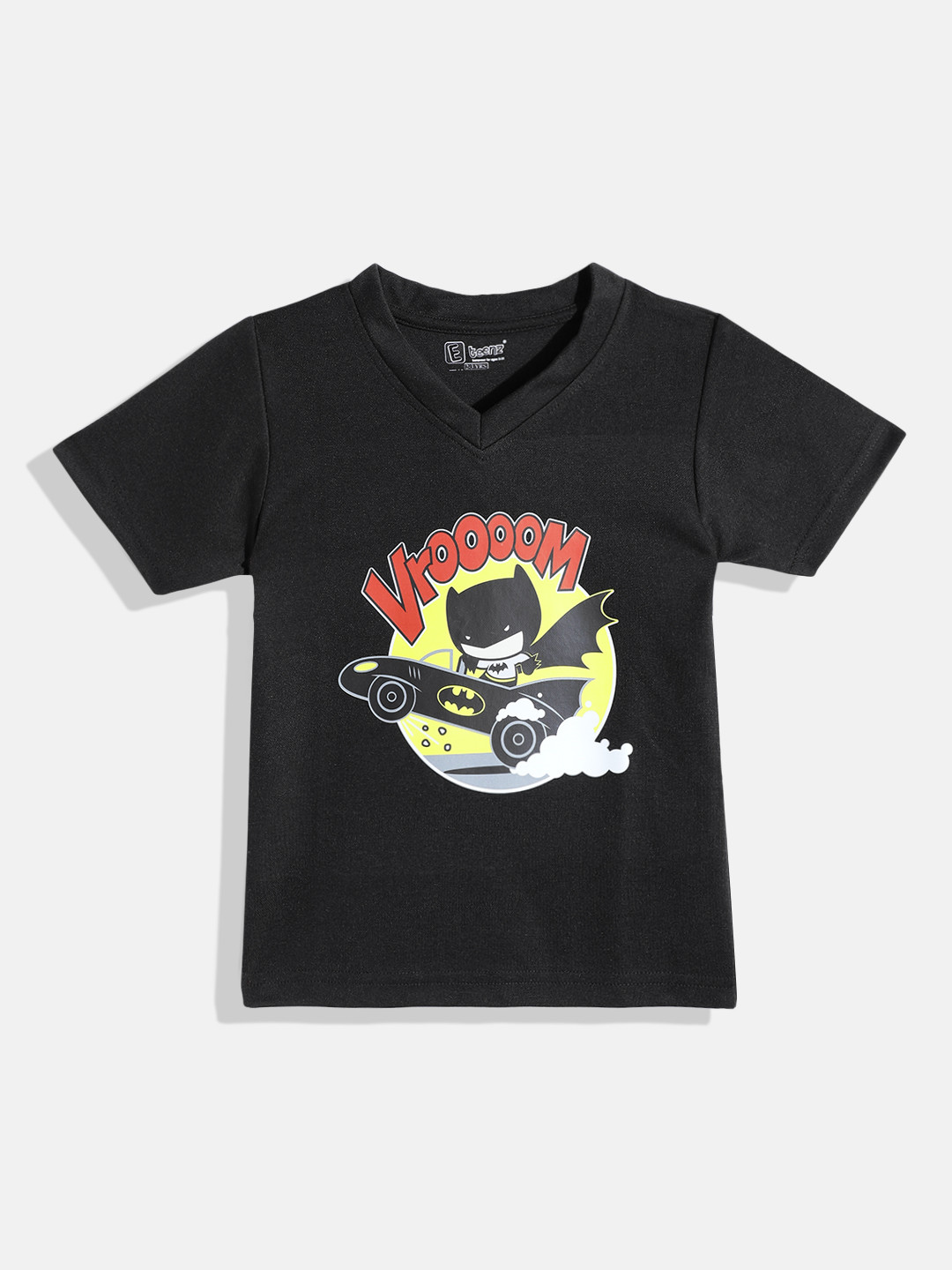 Eteenz Kids Boys Batman Printed V-Neck T-Shirt