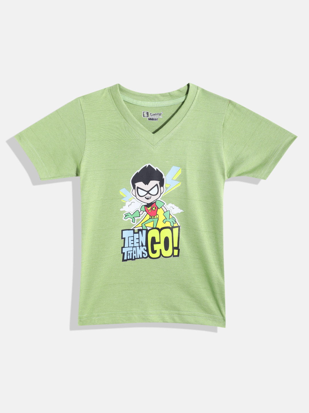 Eteenz Kids Boys Teen Titans Printed V-Neck T-Shirt