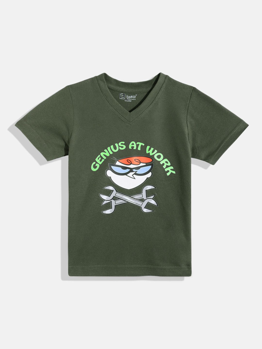 Eteenz Kids Boys Dexter Printed V-Neck T-Shirt