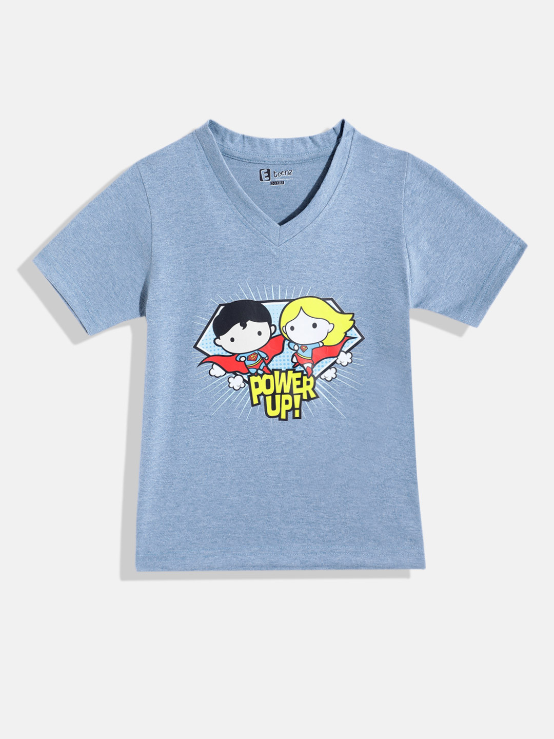 Eteenz Kids Boys Justice League Printed V-Neck T-Shirt