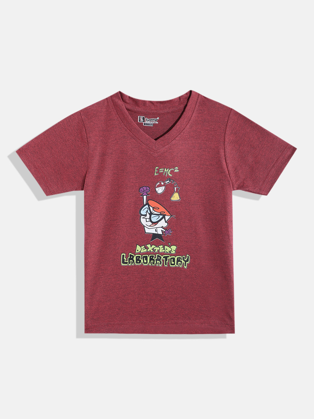 Eteenz Kids Boys Dexter Printed V-Neck T-Shirt