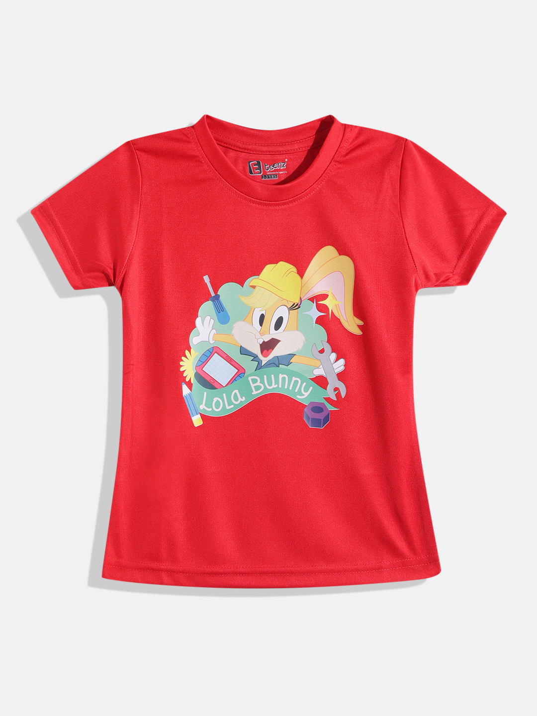 Eteenz Girls Bugs Bunny Builders Printed T-shirt