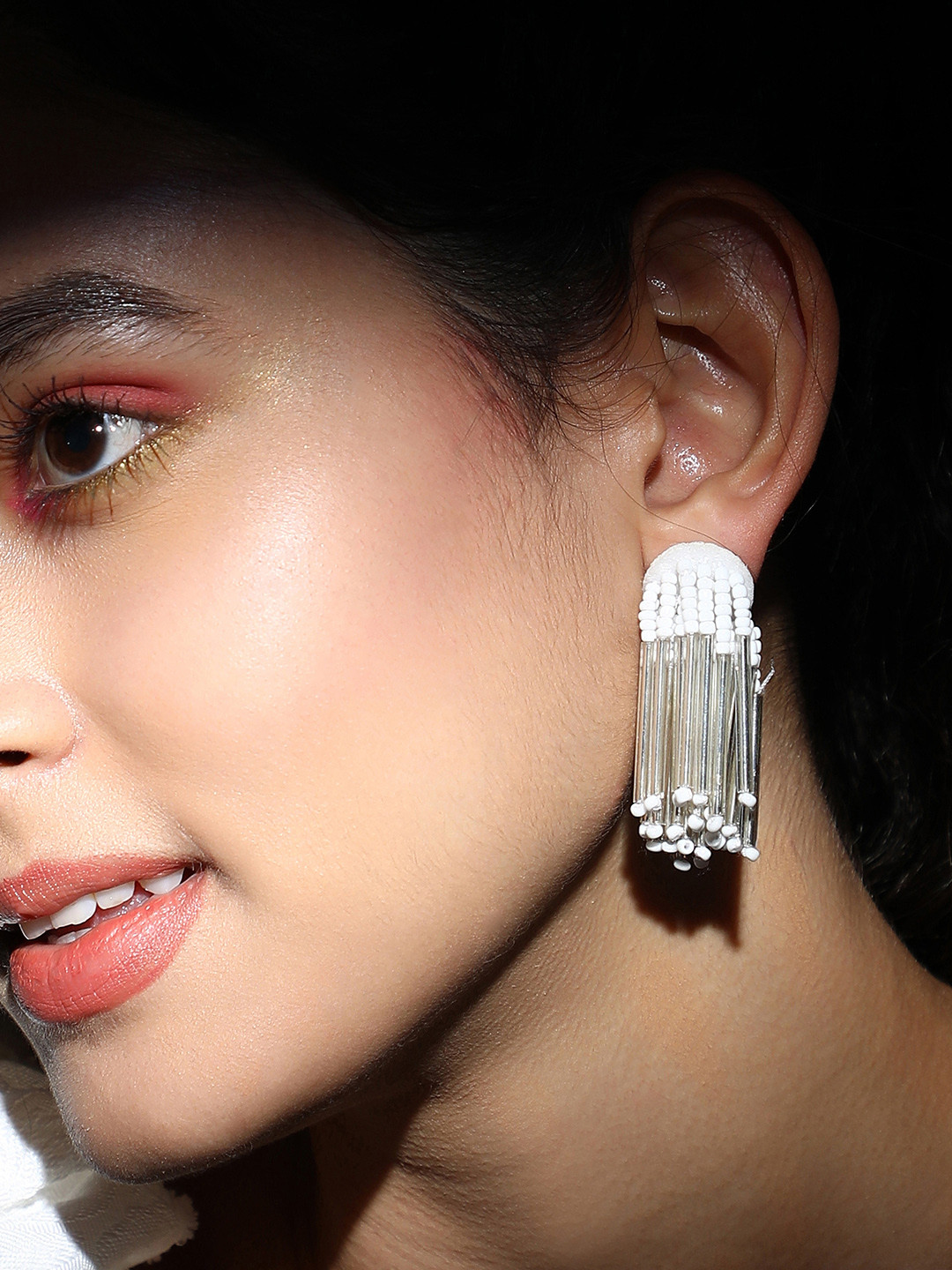 SOHI The Medium Fringette Contemporary Drop Earrings