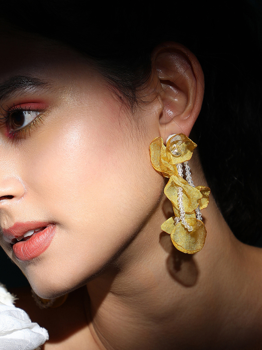 SOHI The Petalyn Artificial Beads Floral Drop Earrings