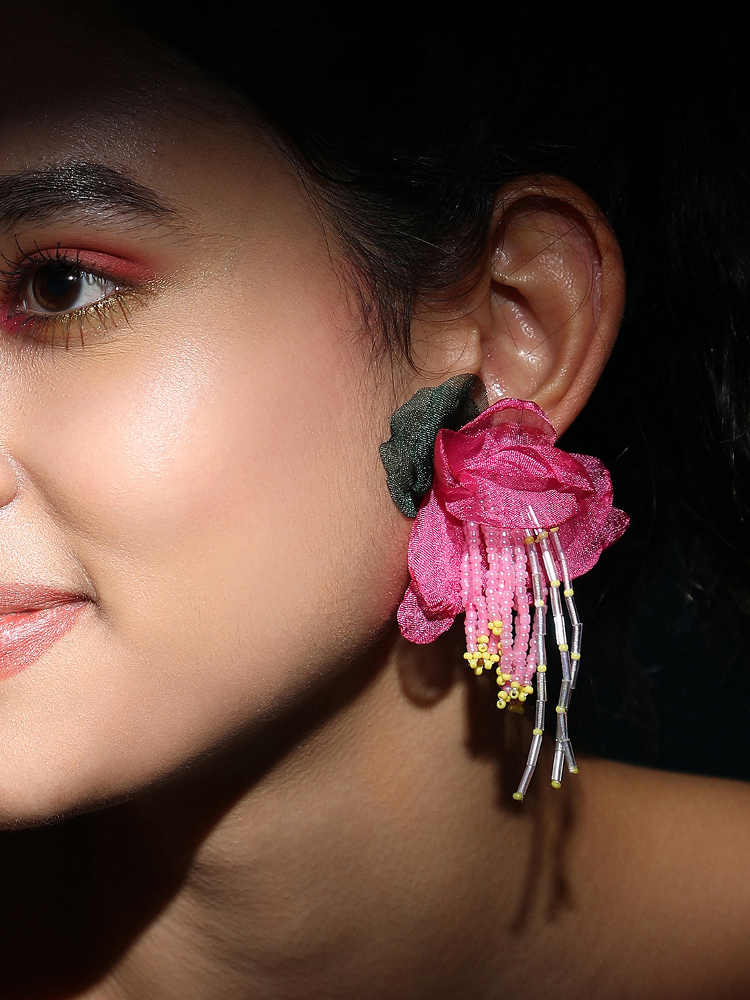 SOHI The Florelle Artificial Beads Drop Earrings