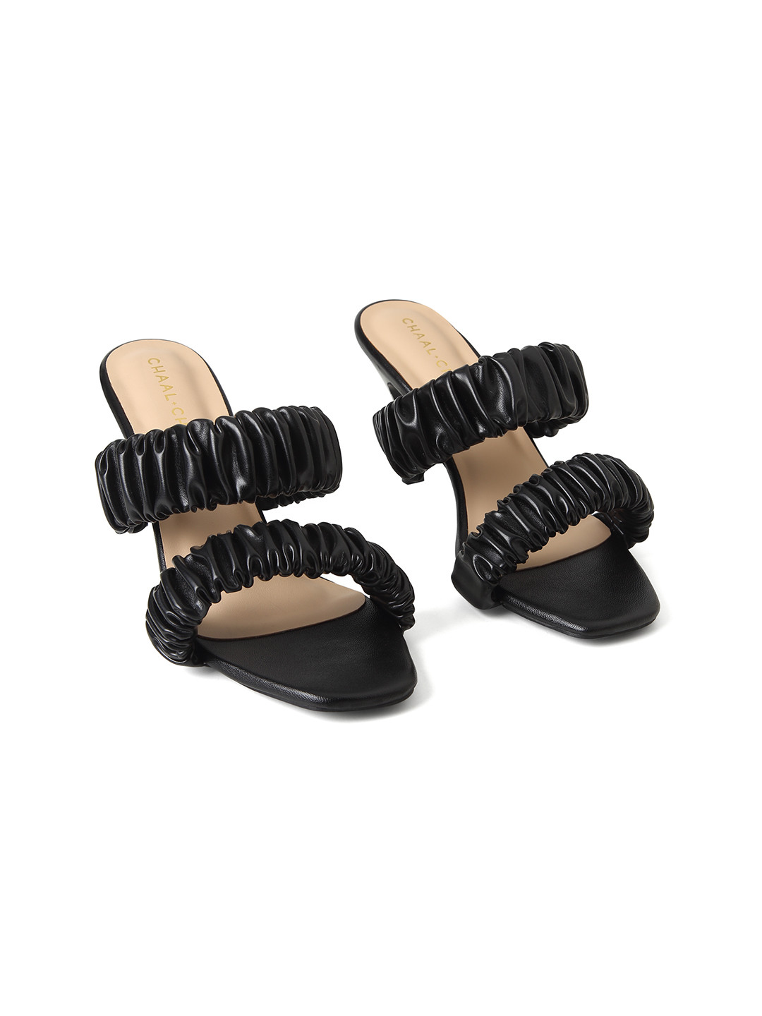 CHAAL CHALAN Arely Black Pencil Heels