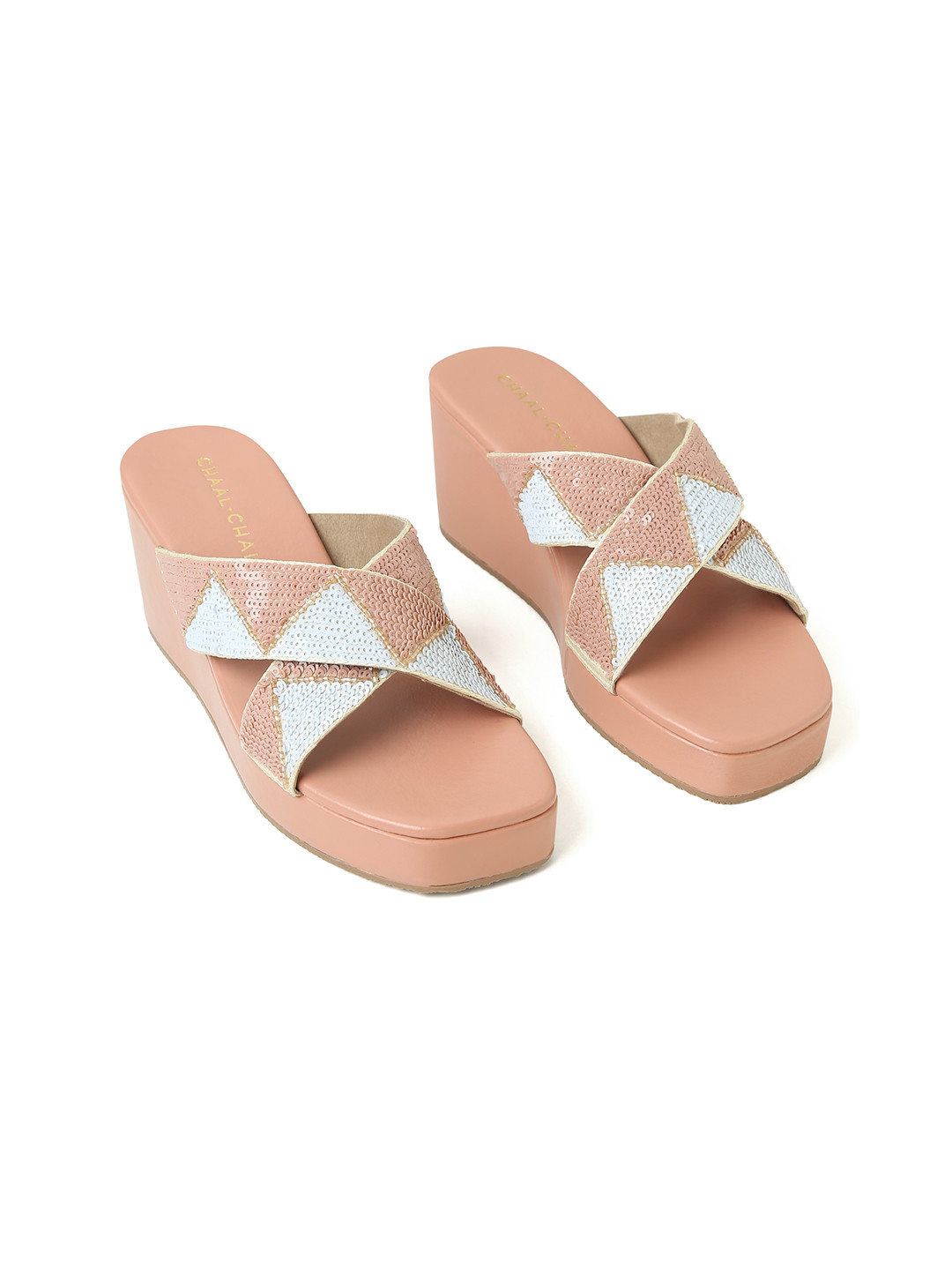 CHAAL CHALAN Clare Pink Wedges
