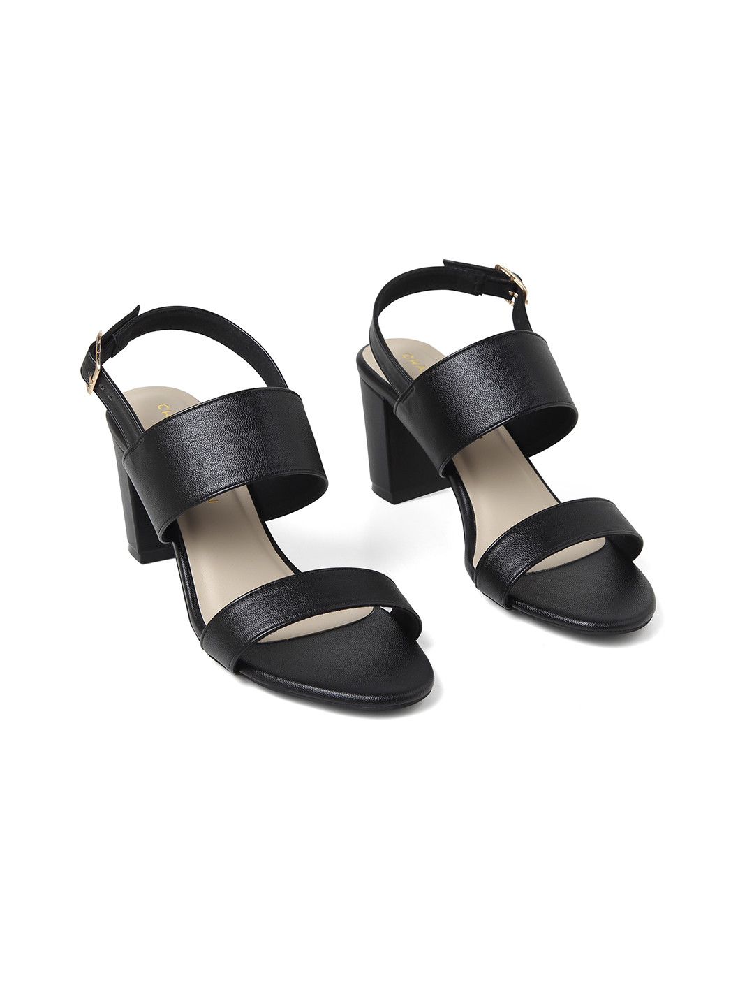 CHAAL CHALAN Alex Black Block Heels