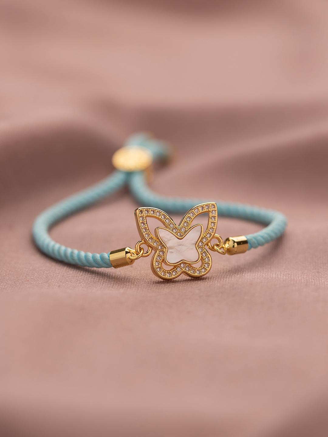 Voylla Butterfly Bliss Stone Studded Thread Rakhi