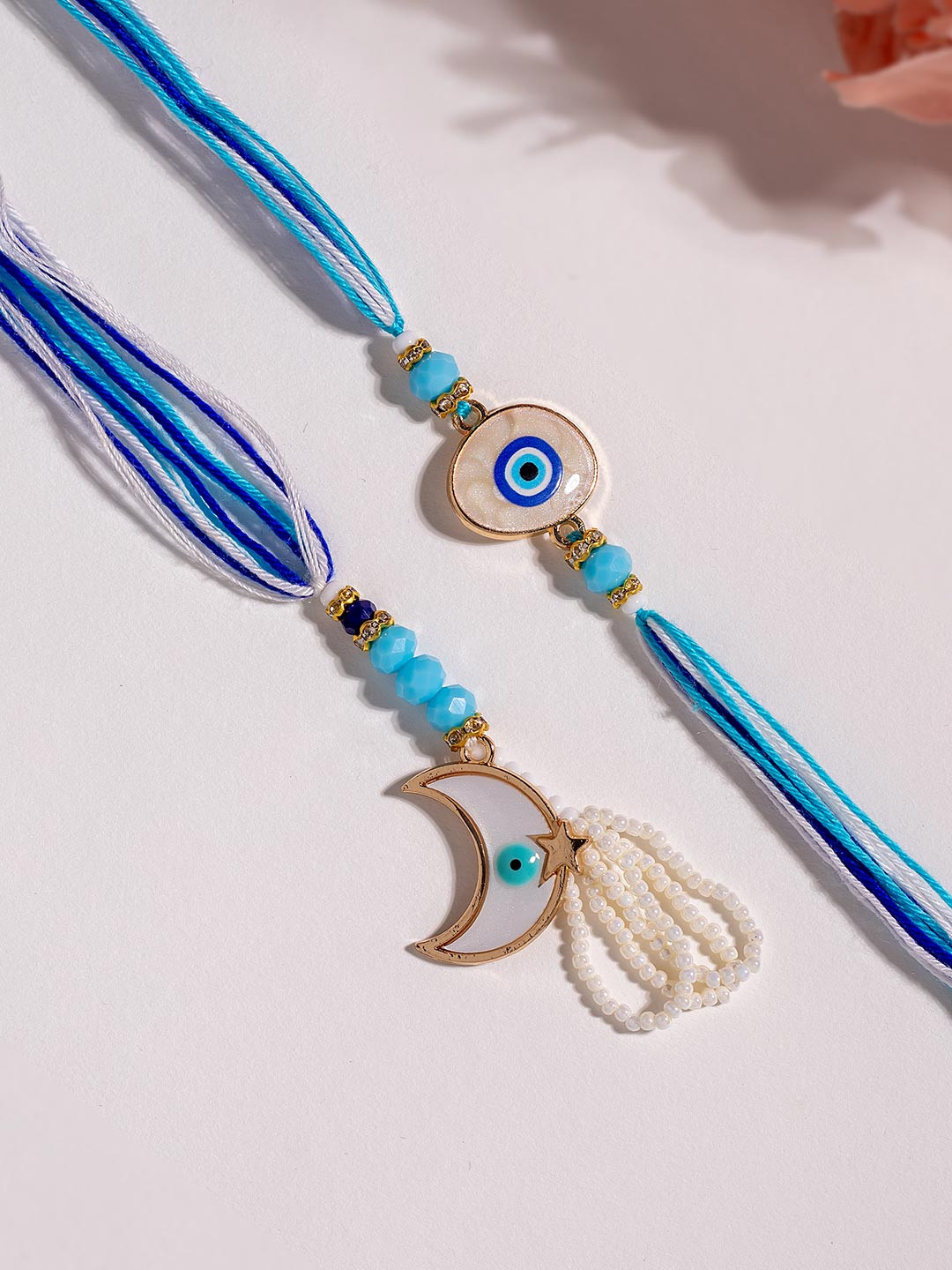 Evil Eye Charm Bhaiya Bhabhi Rakhi Set