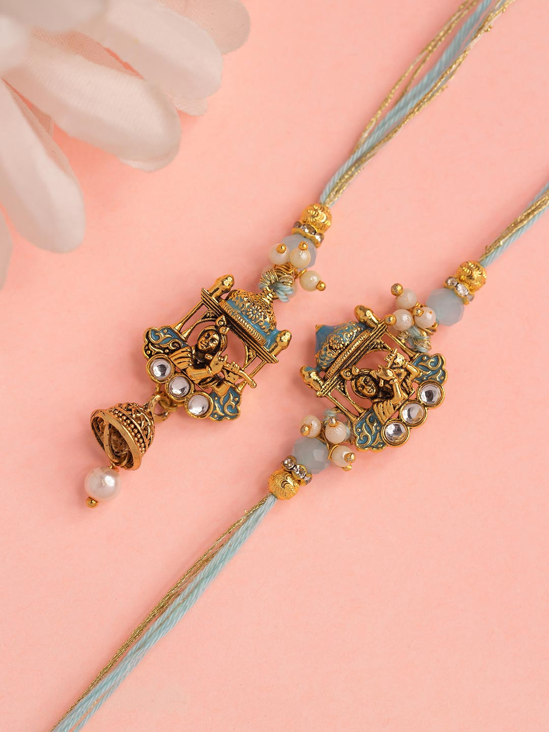 Voylla Divine Krishna Beaded Bhaiya Bhabhi Rakhi