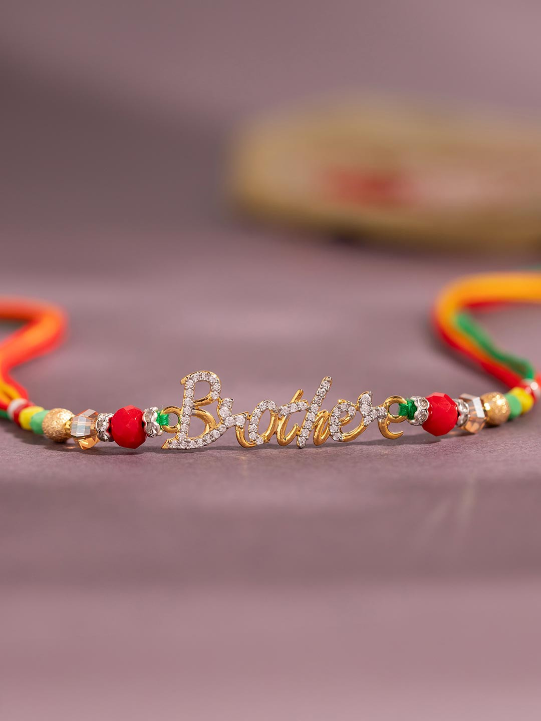 Voylla Brother's Treasure American Diamond Stone Studded Thread Rakhi