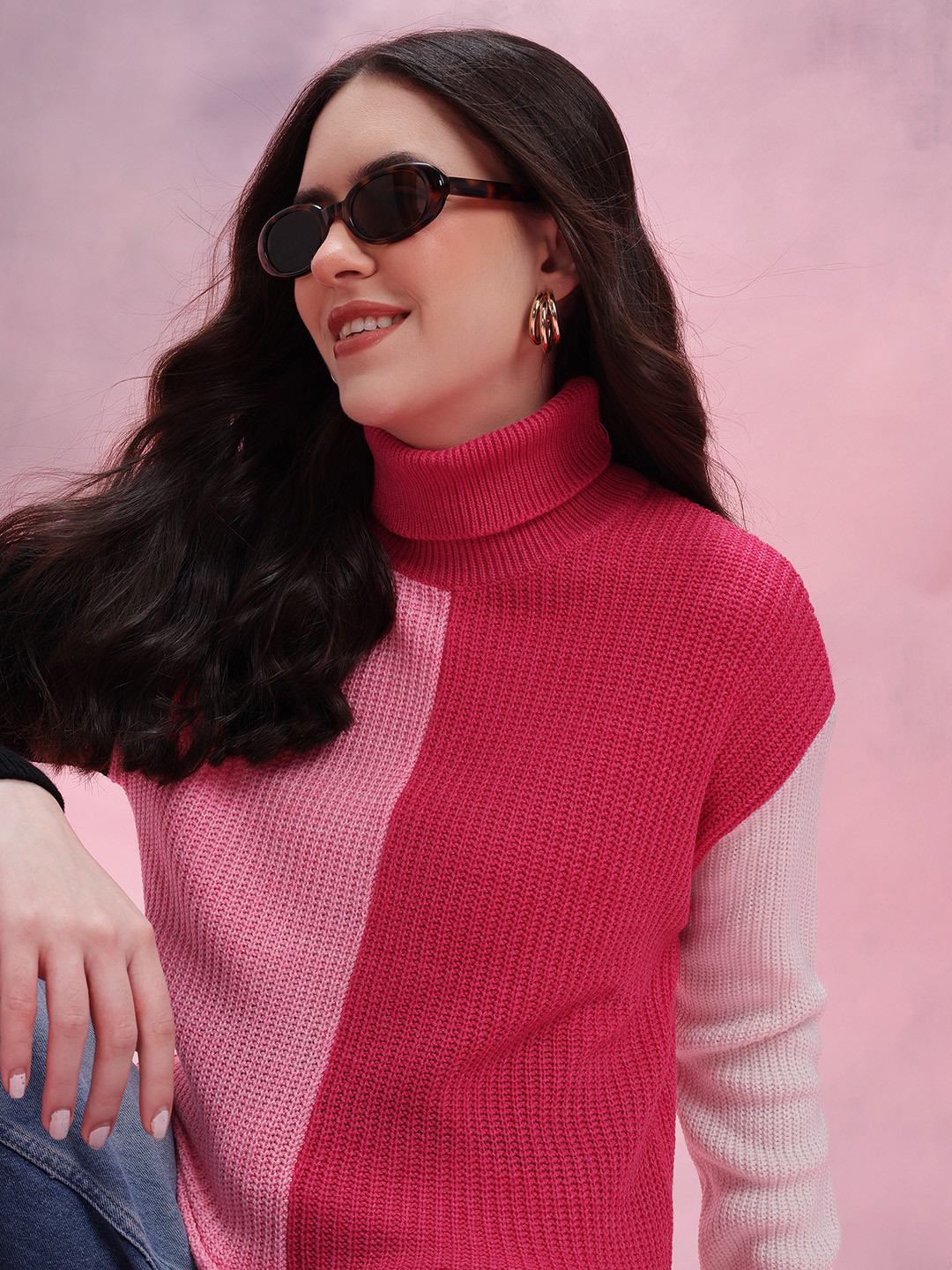 Women Mom Fit Clean Wash Stretchable Jeans