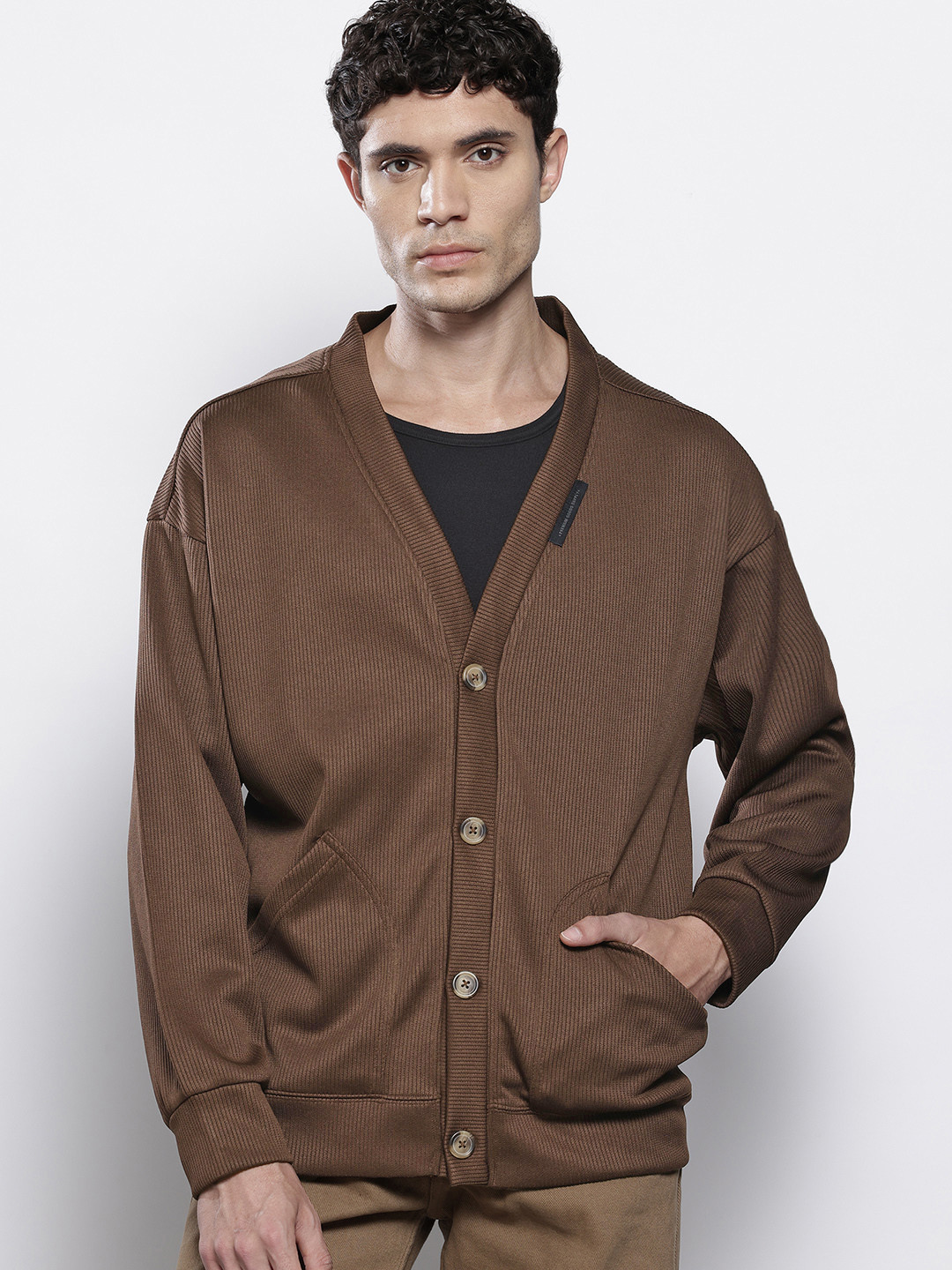 The Indian Garage Co Ribbed Oversized Sweatshirt