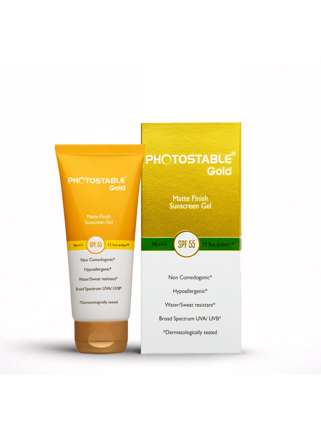Photostable Gold Face Sunscreen Gel With SPF 55+- 50 g