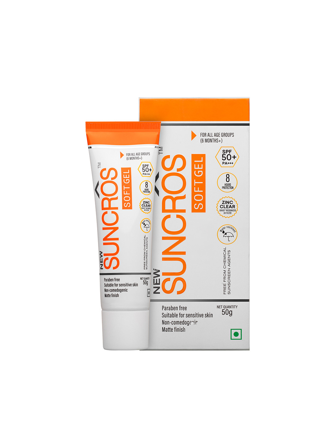 Suncros Soft Face Sunscreen Gel With SPF 50+ PA+++- 50 g