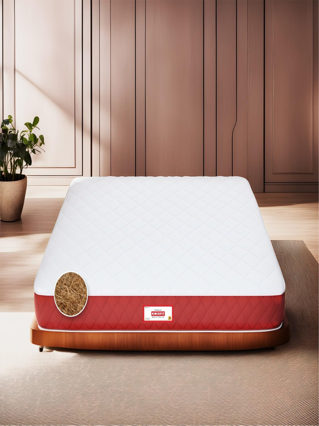 COIRFIT Magic Orthopedic Dual Comfort | Coir Foam Single Size 8 Inch Mattress (78X30)