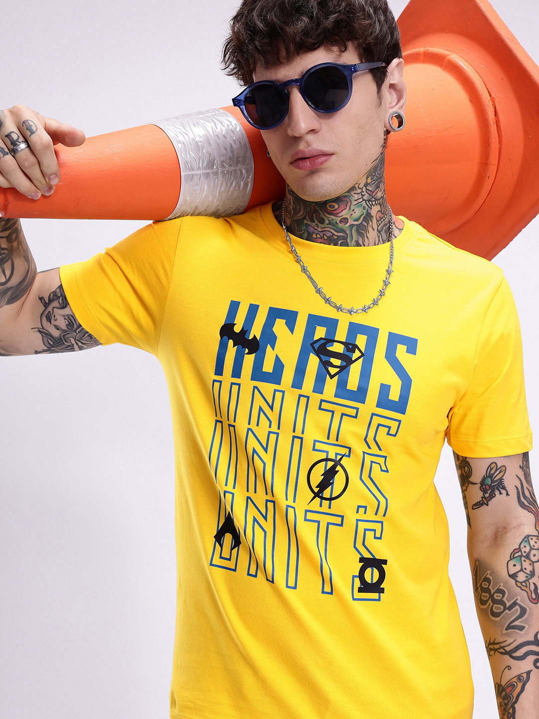 Kook N Keech Justice League Typography Printed Pure Cotton T-shirt