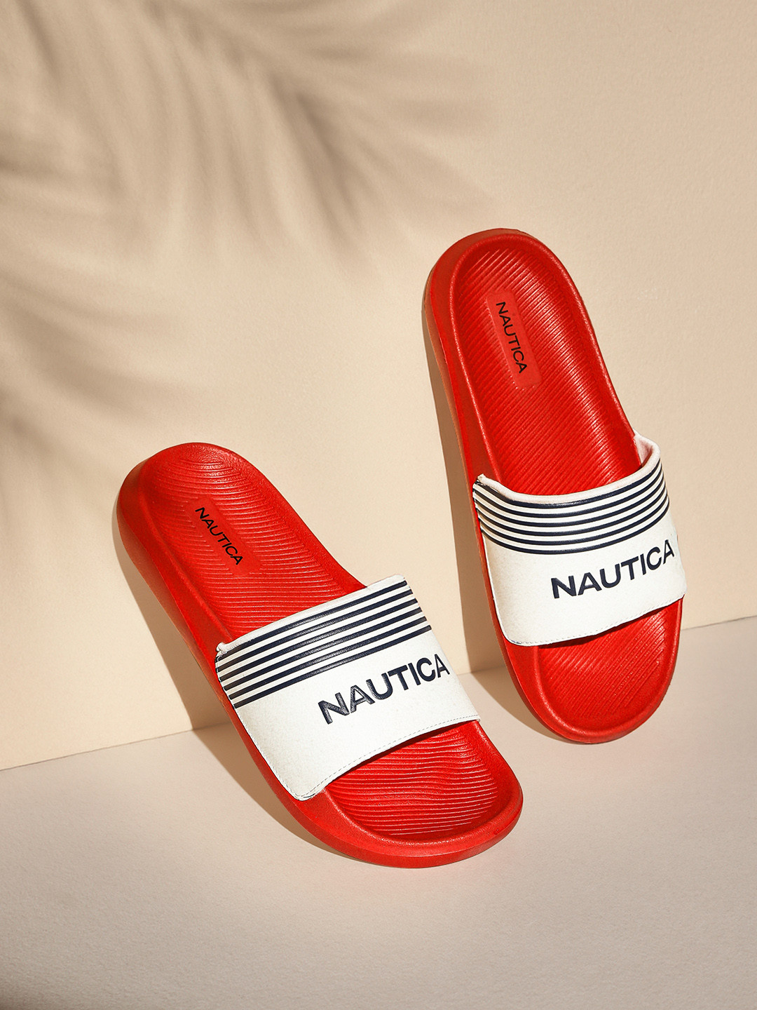 Nautica Men Brand Logo Printed Sliders