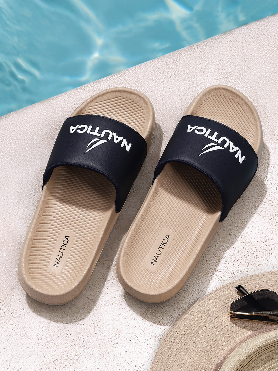 Nautica Men Printed Sliders