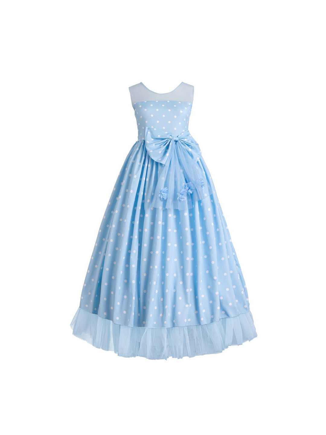 StyleCast x Revolte Girl Polka Dot Print Sleeveless Maxi Gown Dress