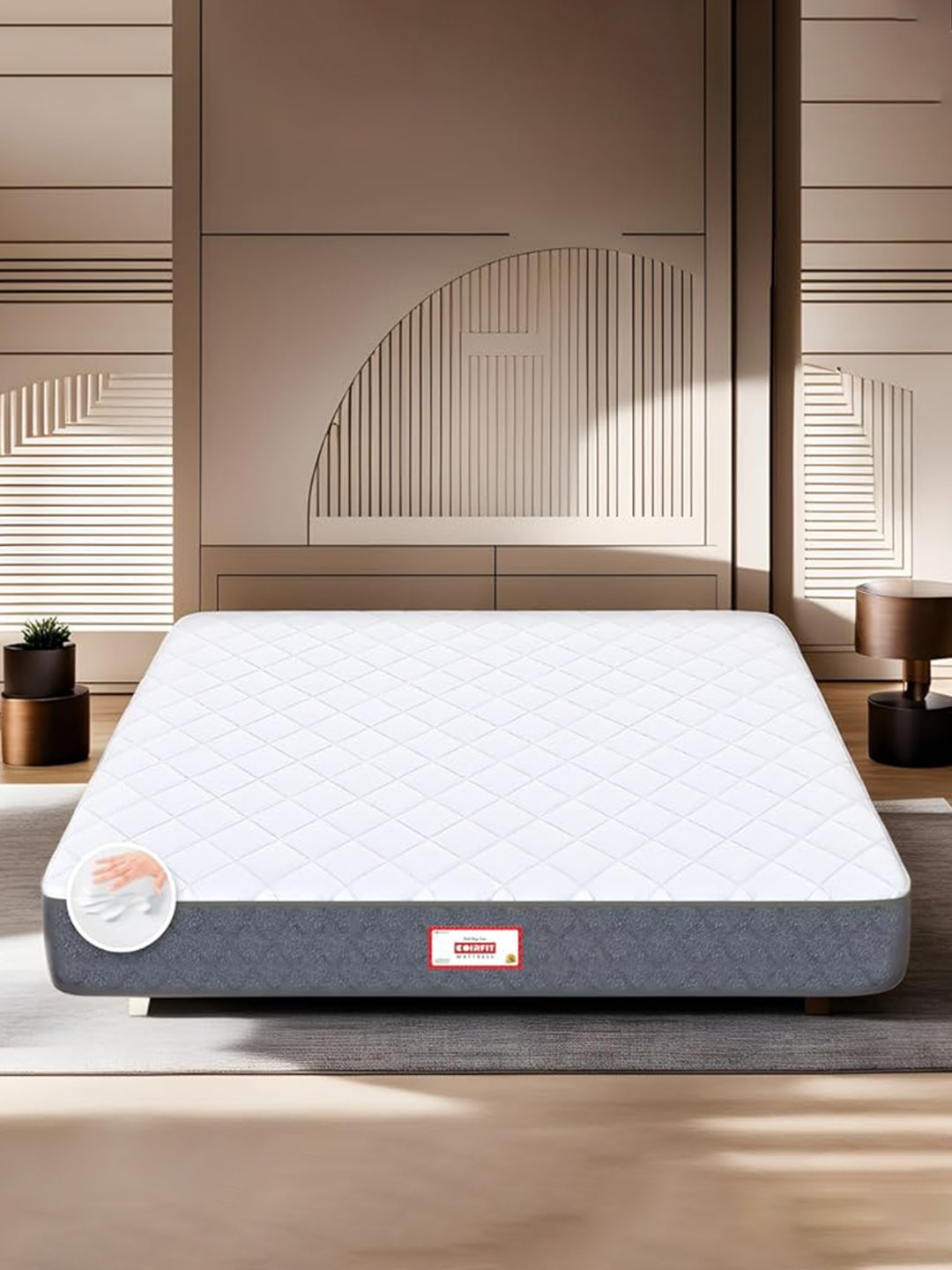 COIRFIT Twin Plus 5 Zone I-shape Tech.Memory Foam Queen Size 6 Inch Mattress (78X66)