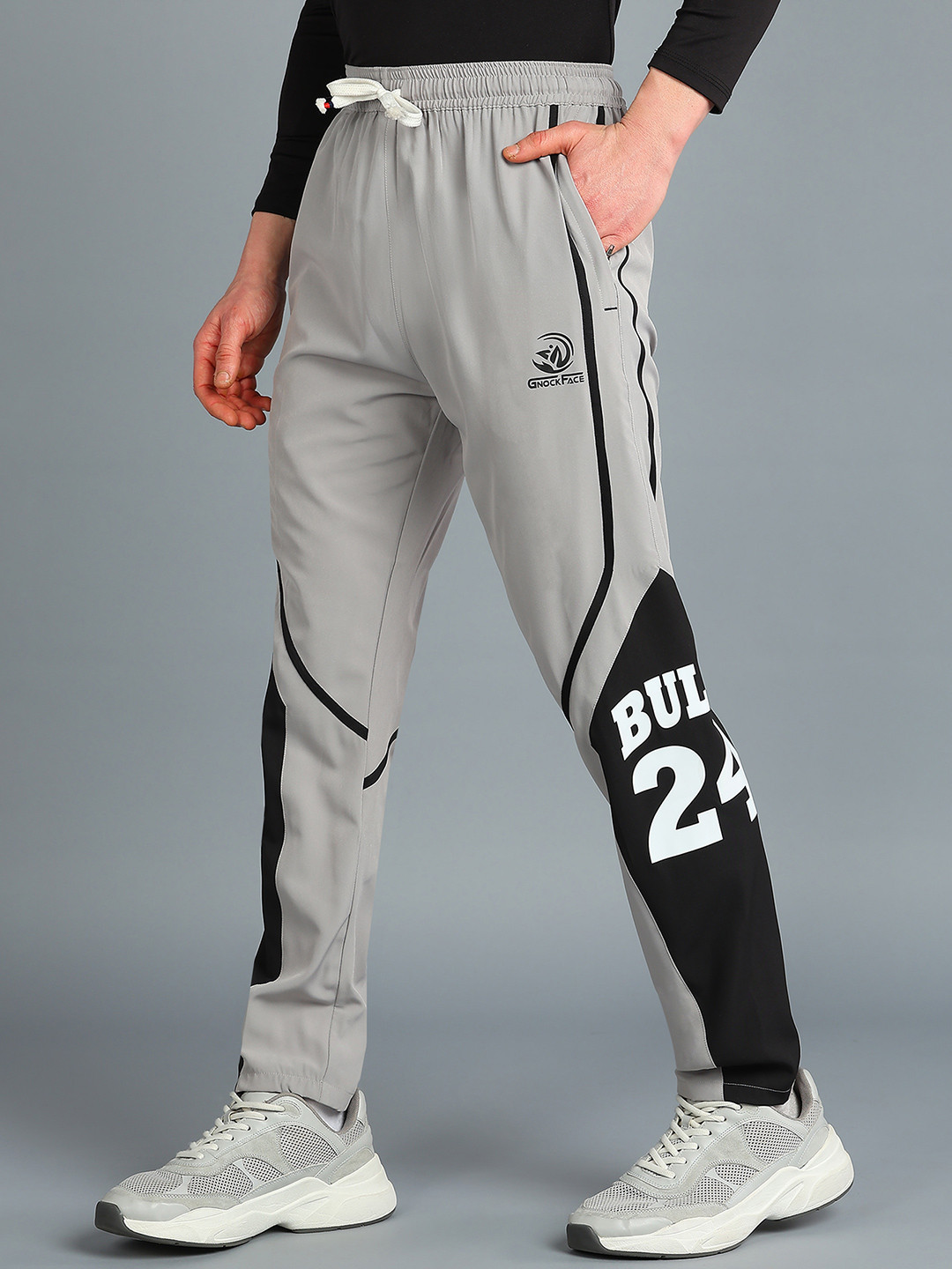GNOCKFACE Men Printed Mid Rise Track Pants
