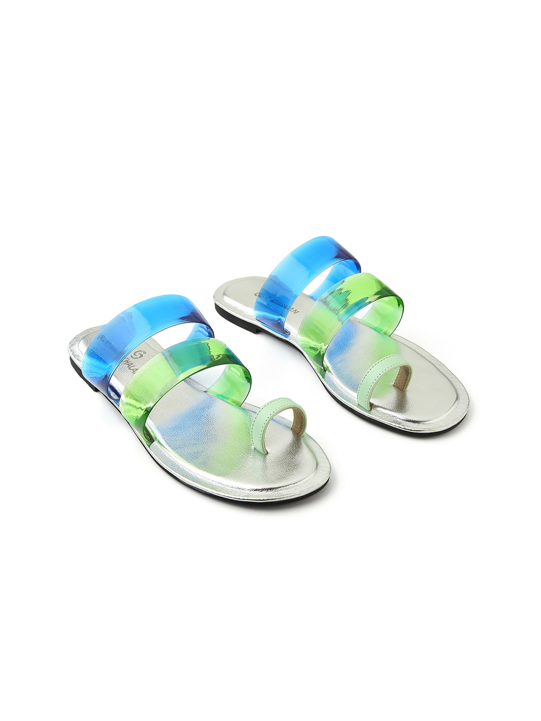 CHAAL CHALAN Kai Green Toe Flats