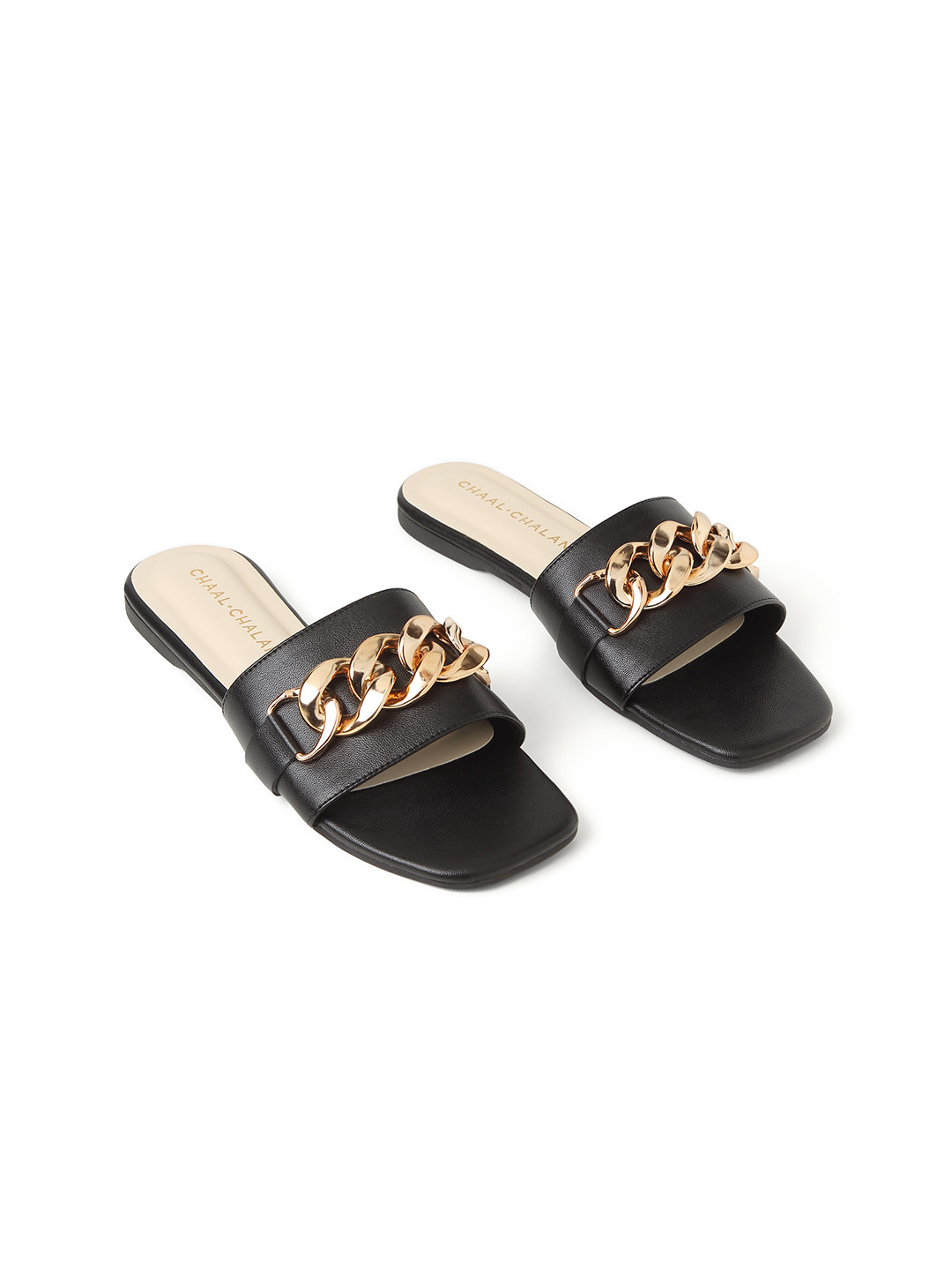 CHAAL CHALAN Iyla Black Flats