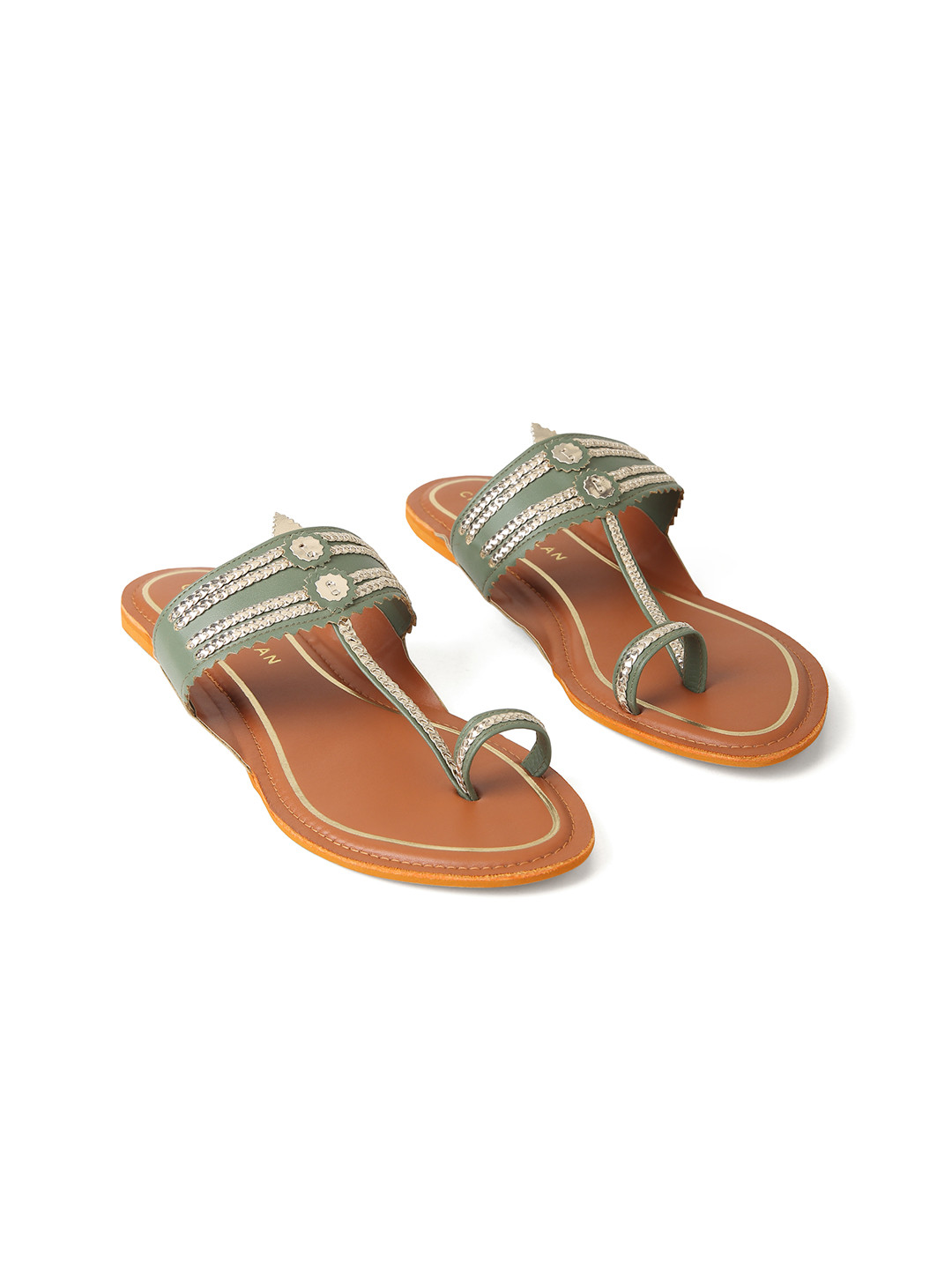 CHAAL CHALAN Noori Green Kolhapuri Flats