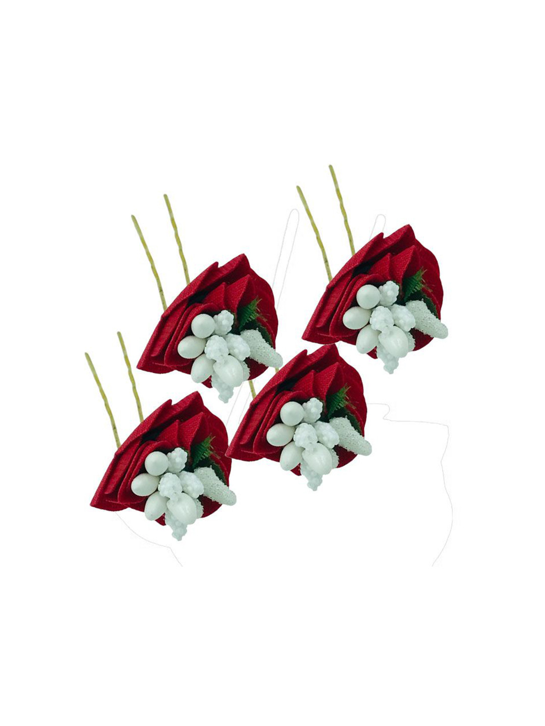 GADINFASHION Pack of 04 Flower pin Comb Pin Juda Pin