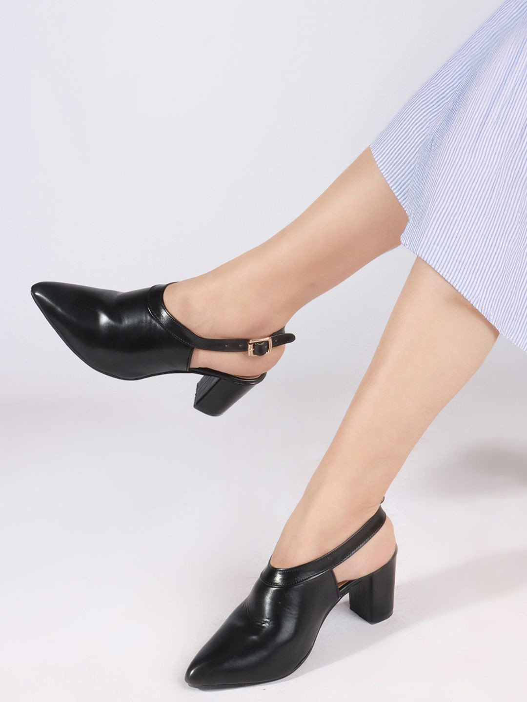 PLANET WALK Women Pointed Toe Block Heels