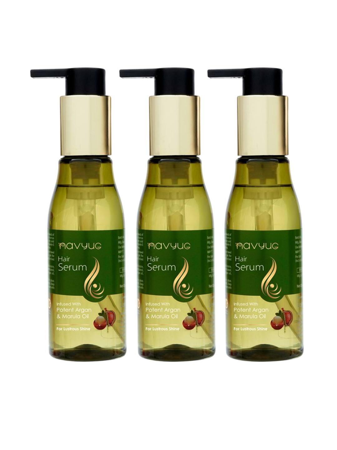 Leeford Set Of 3 Navyug Hair Serum With Argan Oil & Vitamin E - 110 ml Each