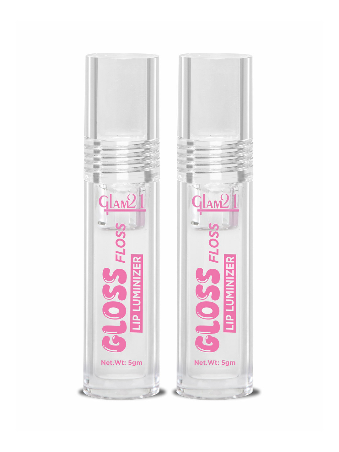 GLAM21 Set Of 2 Gloss Floss Non Sticky Lightweight Lip Luminizer- 5 g Each- Transparent