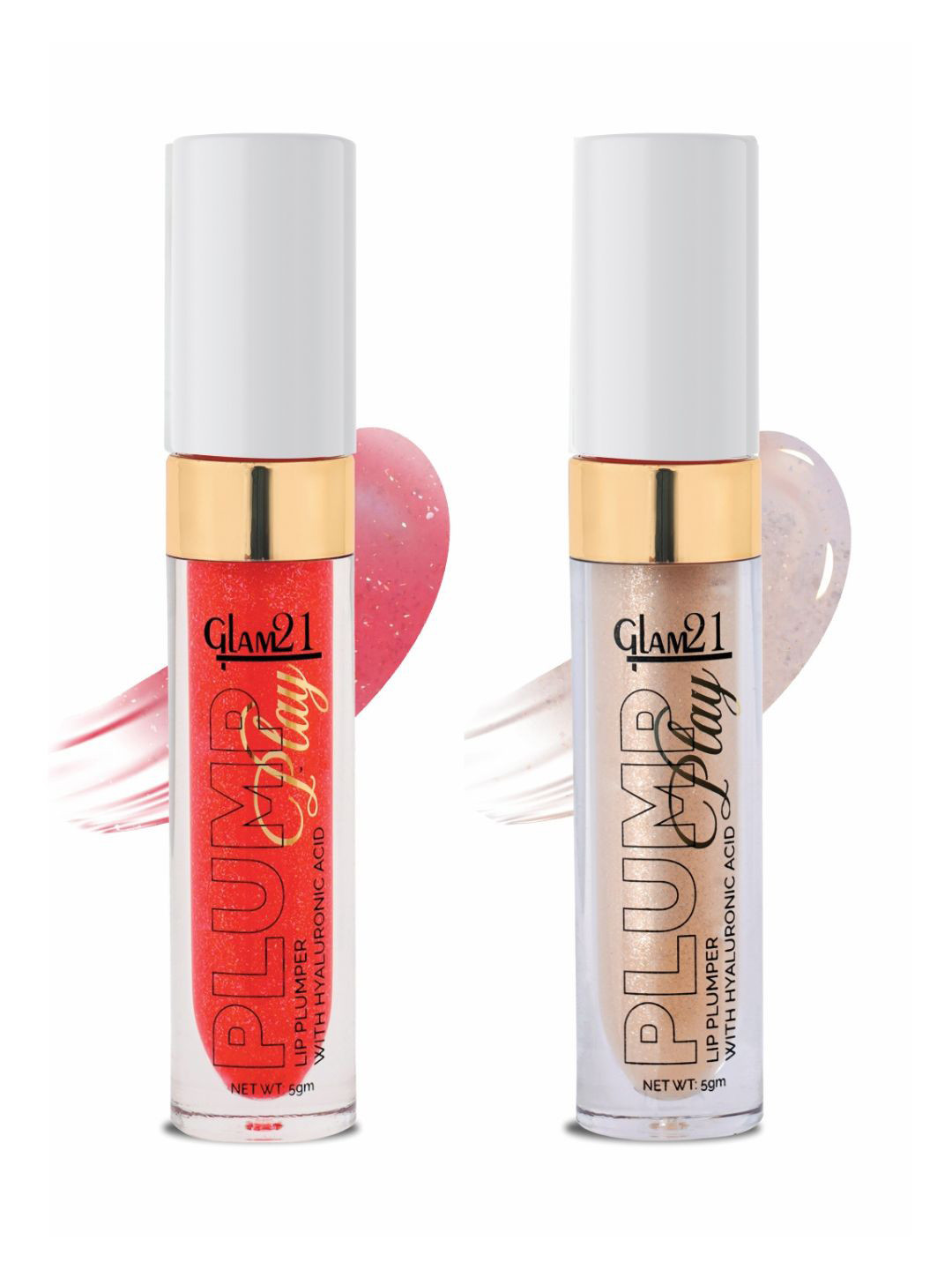 GLAM21 Set Of 2 Plump Play Lightweight Lip Plumper- 5 g Each- Shade- 03 & 04