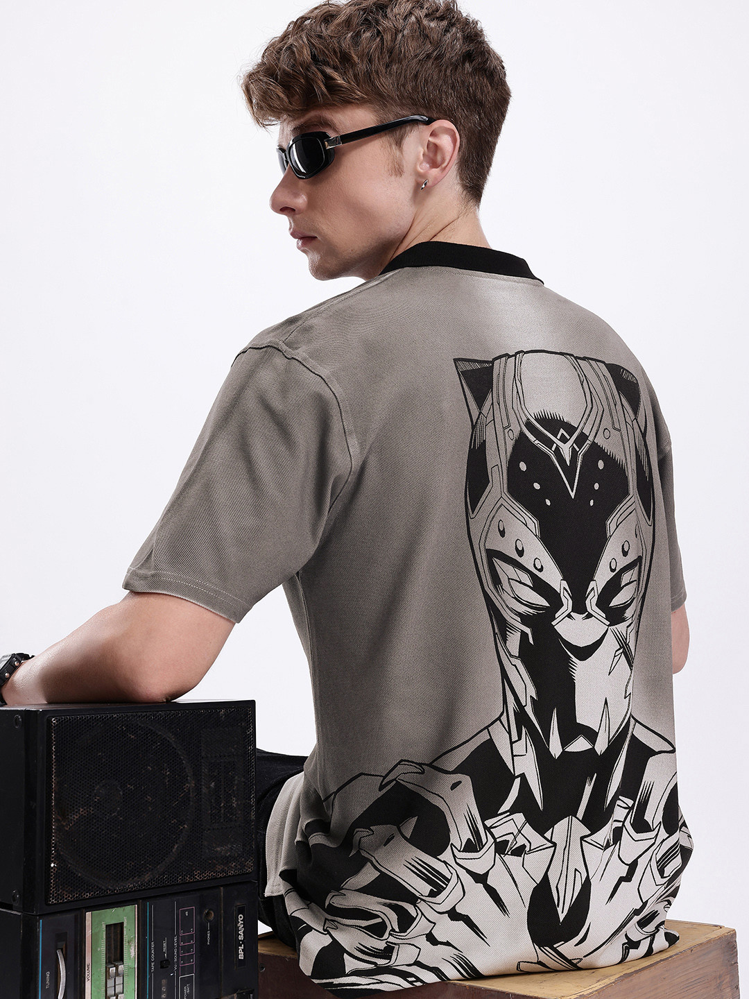 Kook N Keech Marvel Dyed Polo Collar T-shirt