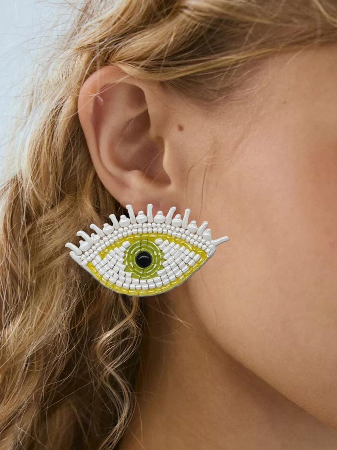 Digital Dress Room Oval Studs Earrings