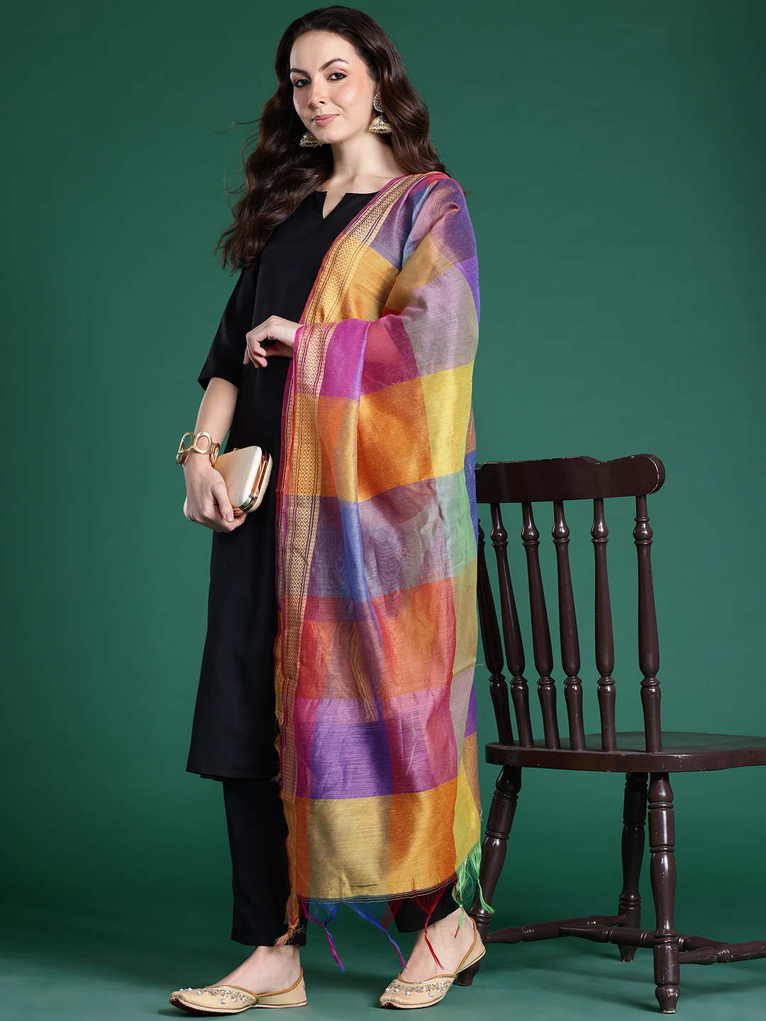 Indo Era Kurta with Trousers & With Dupatta