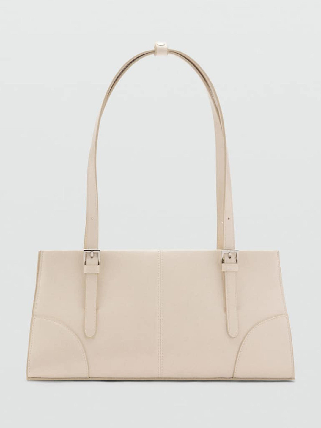 MANGO Baguette Shoulder Bag with Buckle Detailing
