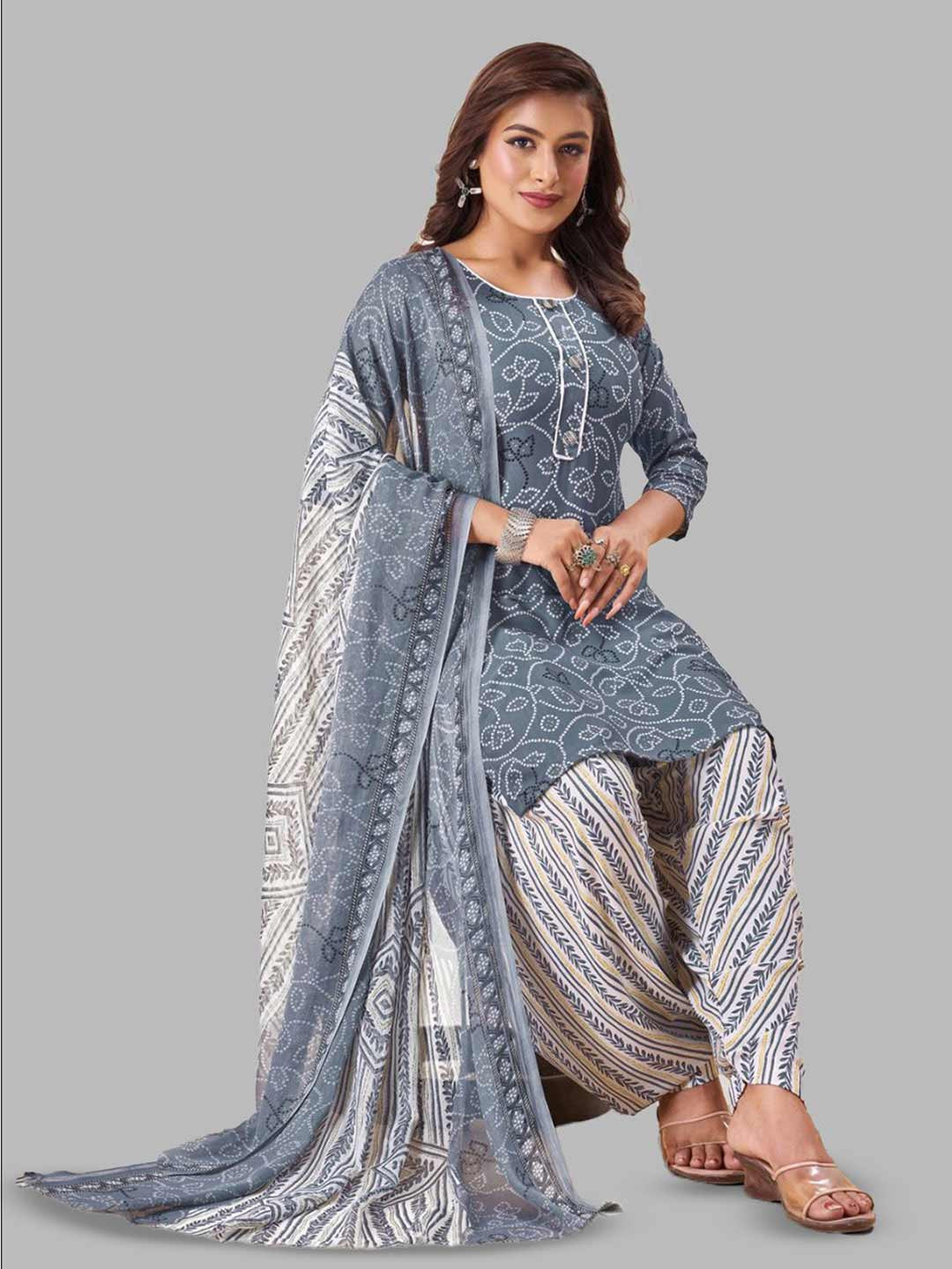 SIMPLYETHNIC Printed Unstitched Dress Material