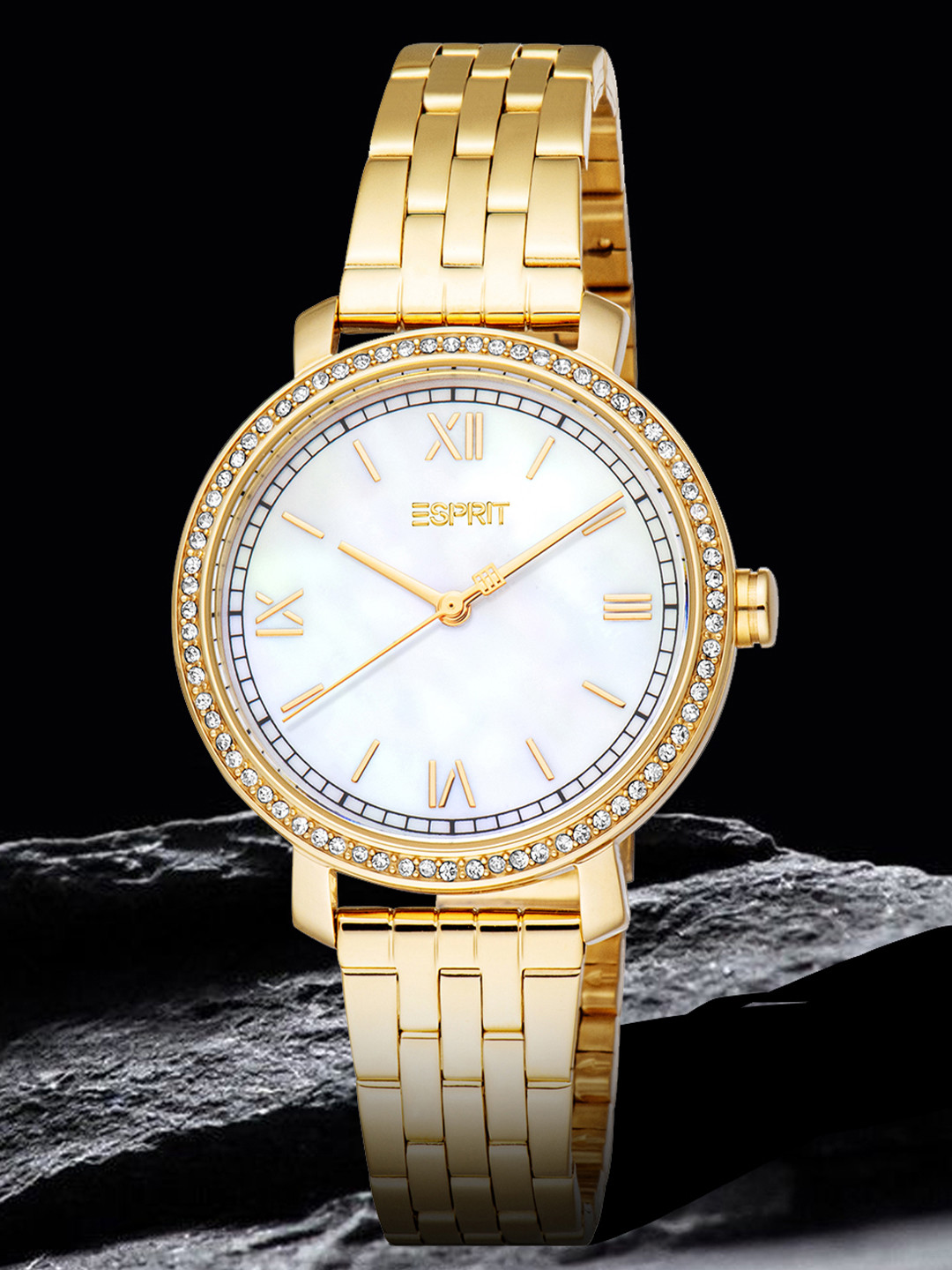 ESPRIT July Women Embellished Dial & Stainless Steel Straps Analogue Watch ES1L401M0055