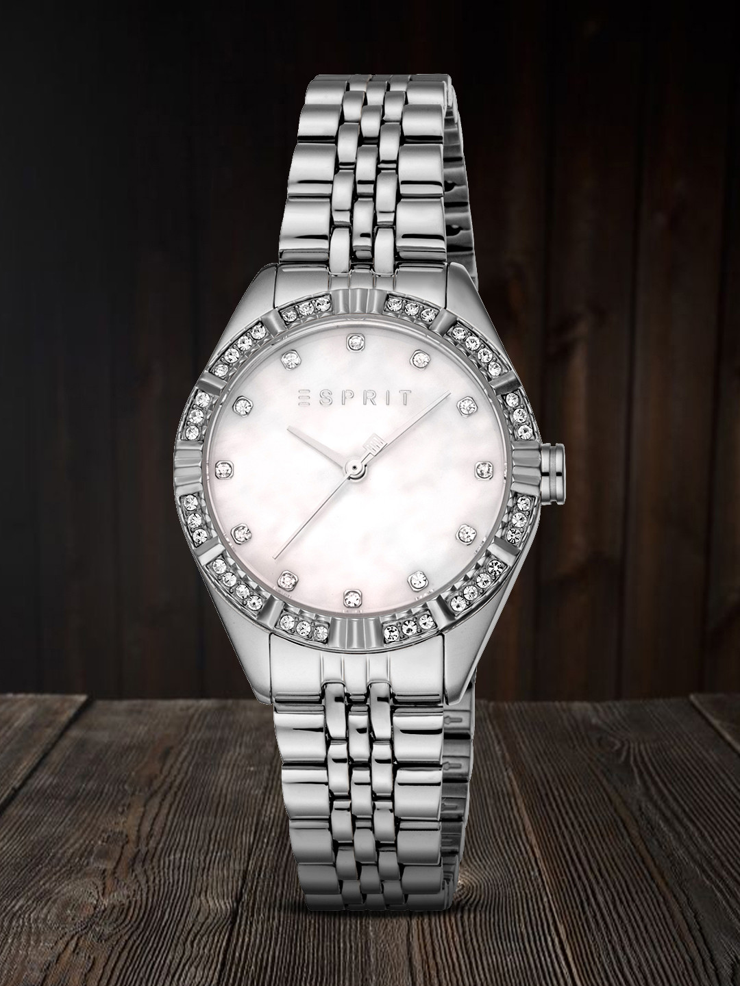 ESPRIT Women Embellished Dial & Stainless Steel Straps Analogue Watch ES1L425M0015