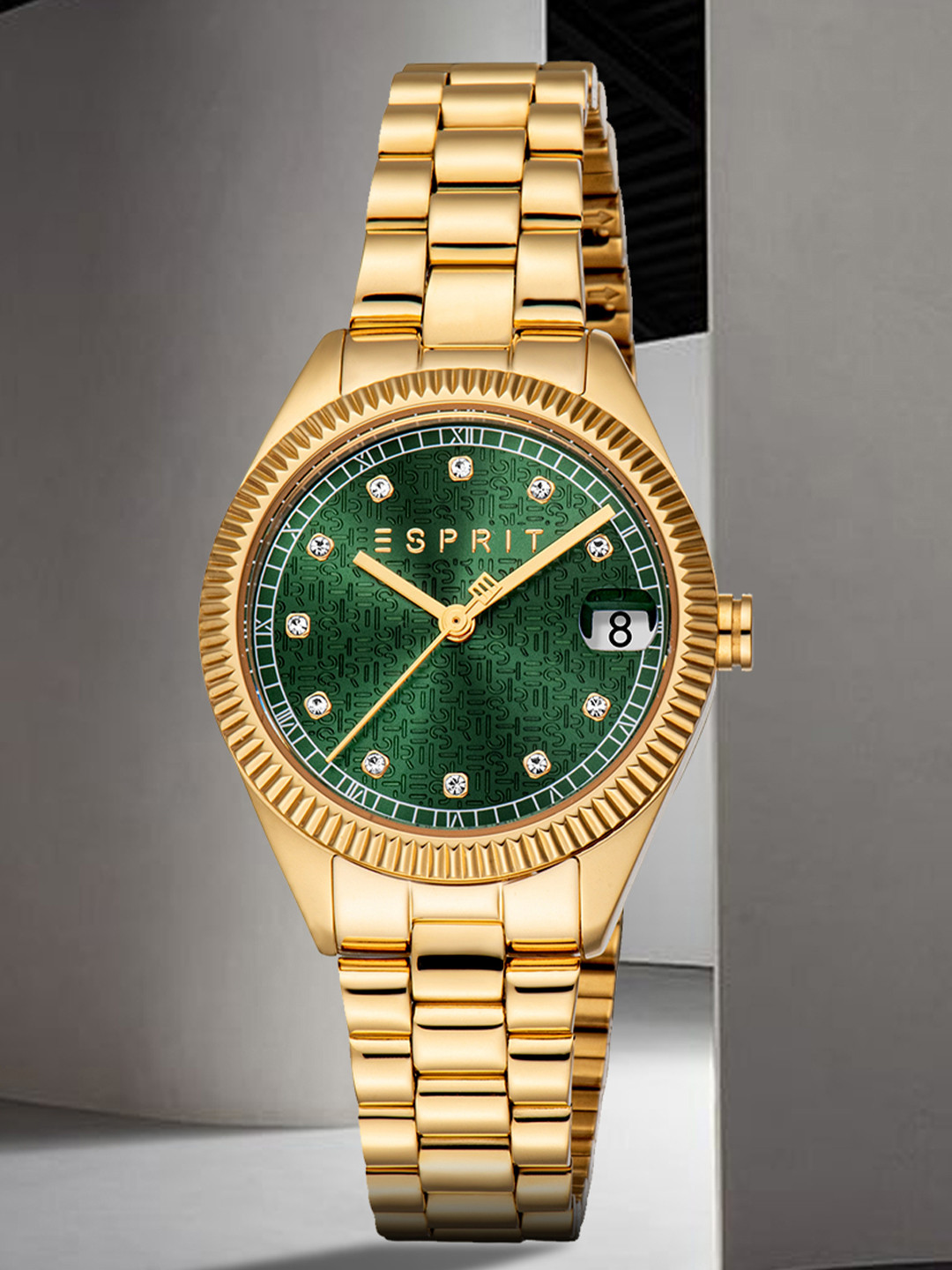 ESPRIT Leilani Women Embellished Dial & Stainless Steel Straps Analogue Watch ES1L433M0035