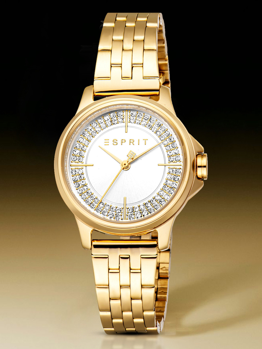 ESPRIT Women Embellished Dial & Stainless Steel Straps Analogue Watch ES1L432M0045