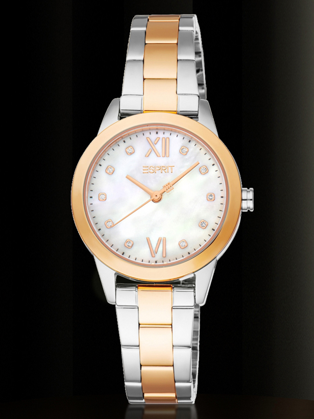 ESPRIT Women Embellished Dial & Stainless Steel Straps Analogue Watch ES1L434M0075