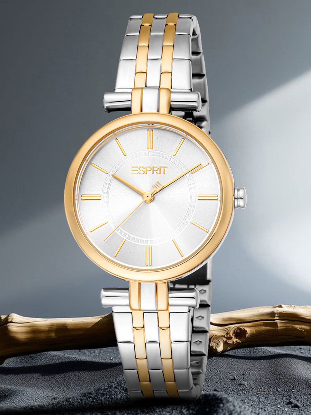 ESPRIT Women Printed Dial & Stainless Steel Straps Analogue Watch ES1L454M0055
